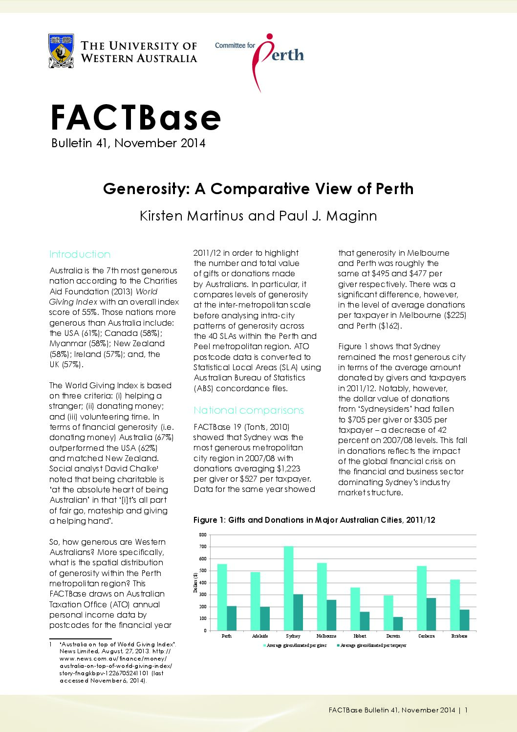 FACTBase Bulletin 41 - November 2014